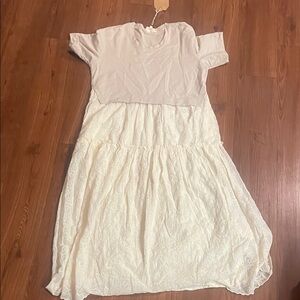 Listicle Cream lace dress